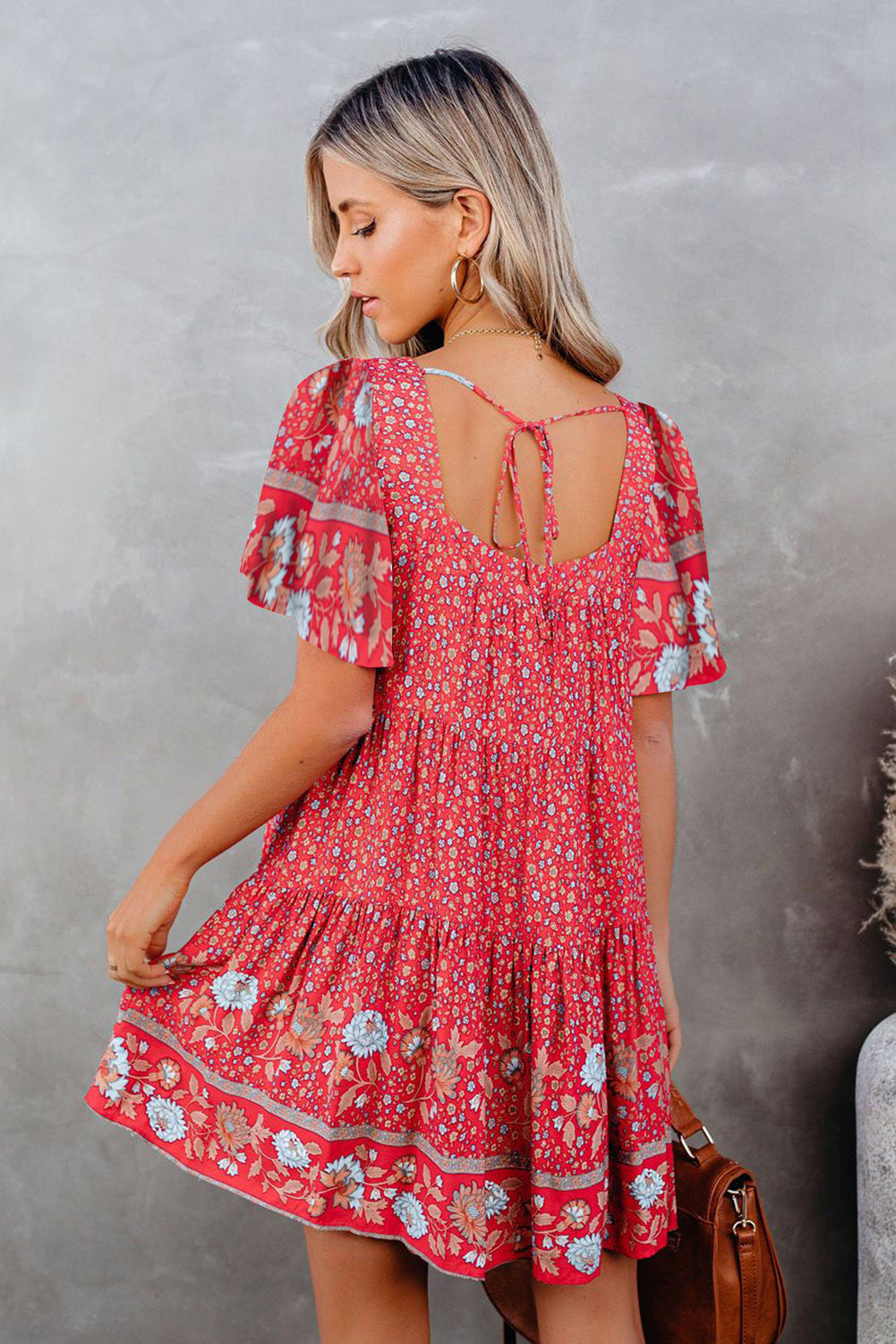 Floral Tiered Babydoll Dress