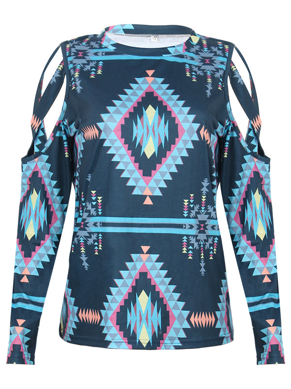 Geometric Cutout Crisscross T-Shirt