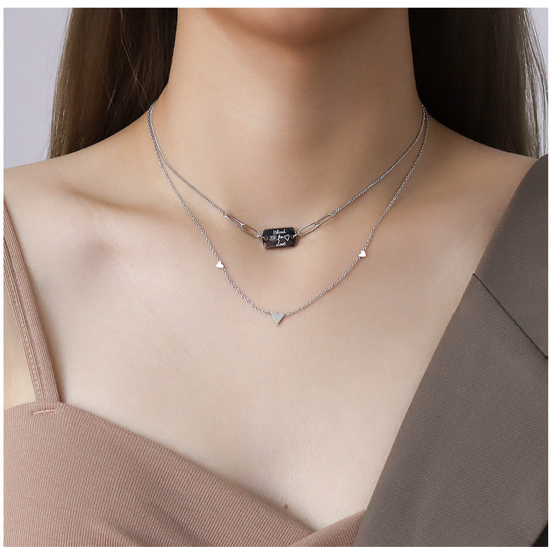 Dainty Multi Heart Necklace Silver/Gold