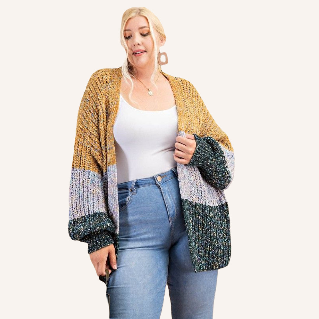 Cozy Color Block Cardigan