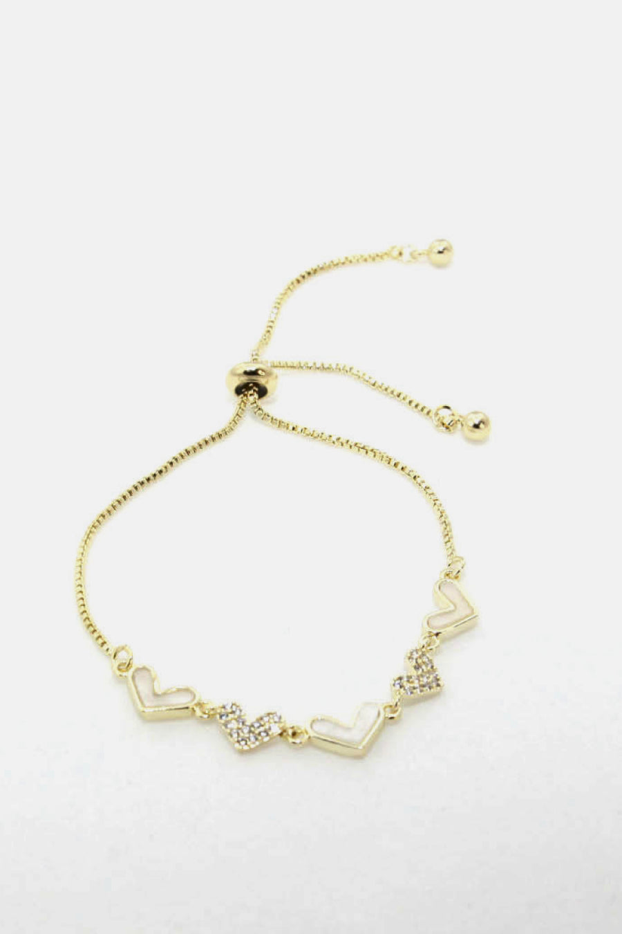 Hearts Gold Plated Bracelet
