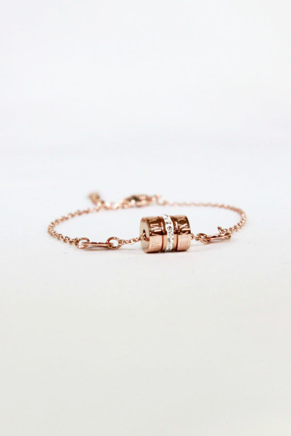 Gold Plated Roman Numeral Bracelet