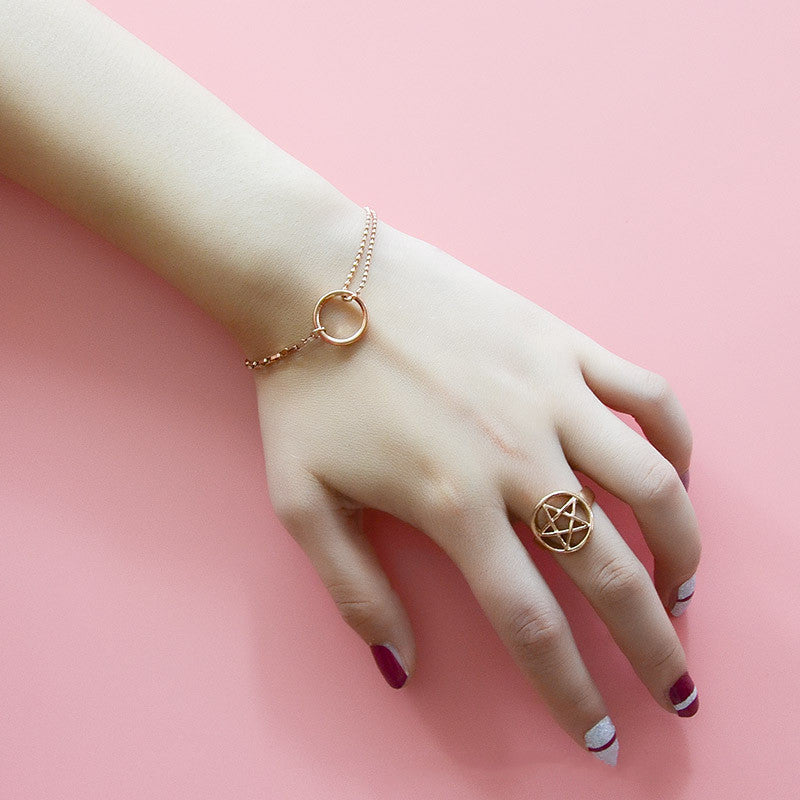 Gold / Silver Circle Chain Bracelet