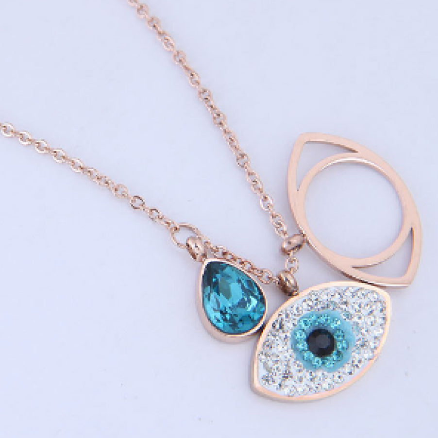 Rose Gold Evil Eye Necklace