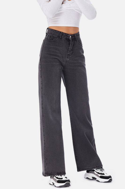 Wide Leg Black Jeans