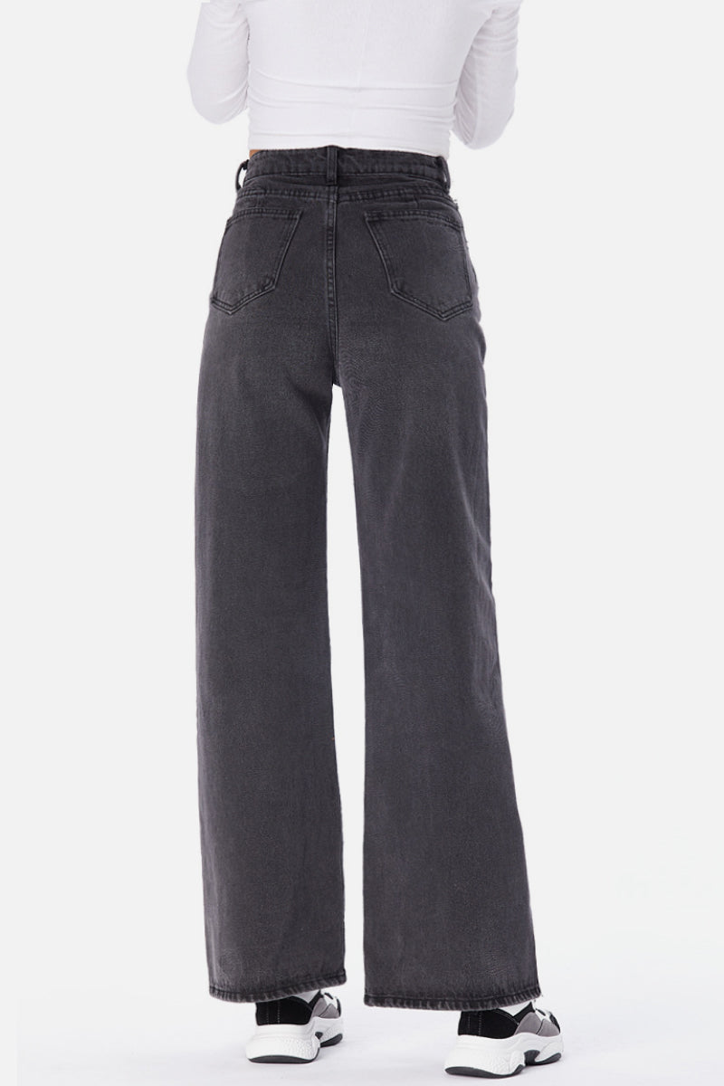 Wide Leg Black Jeans