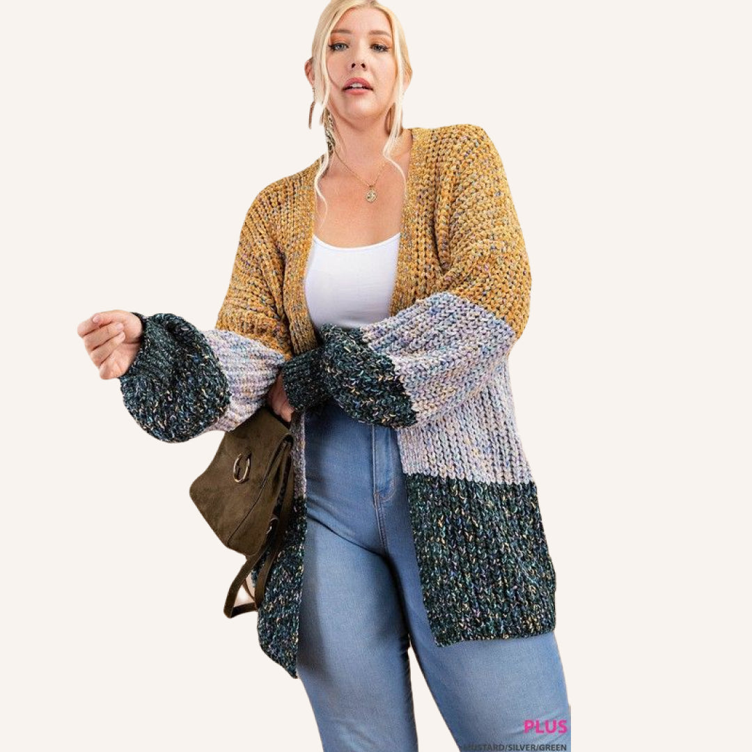 Cozy Color Block Cardigan