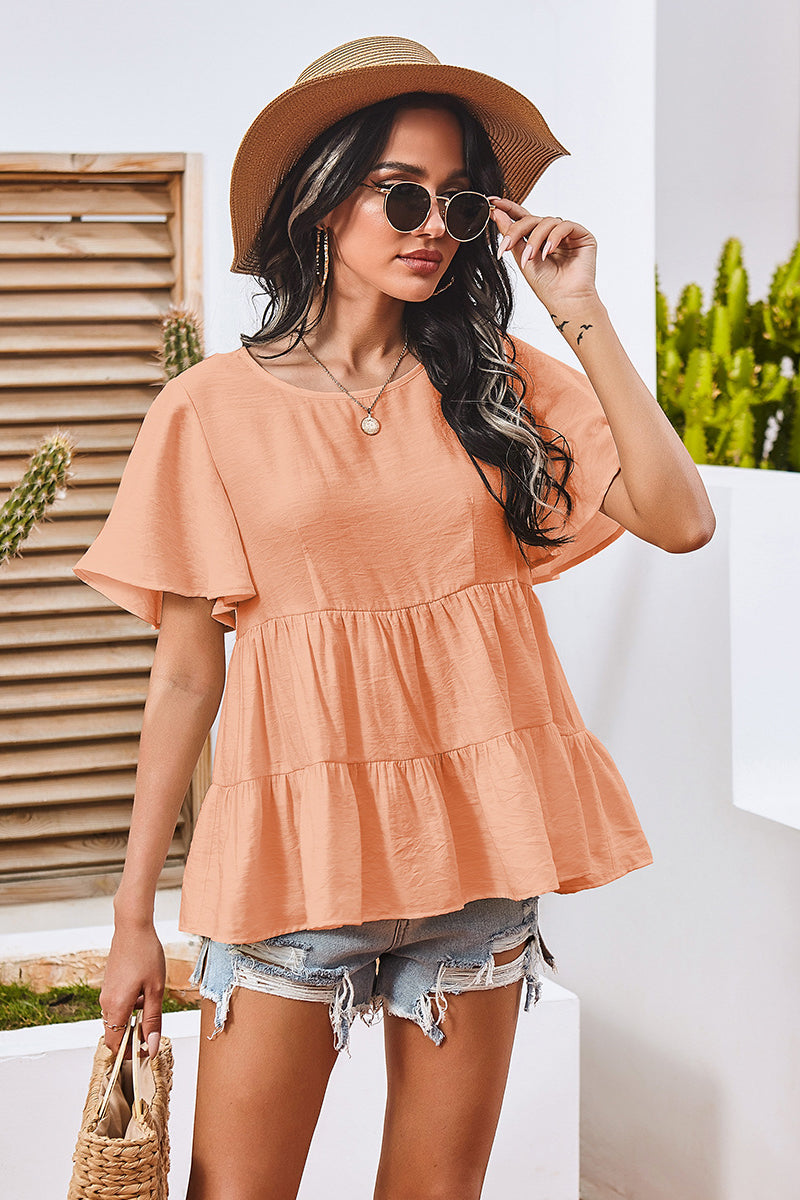 Shirring Babydoll Top
