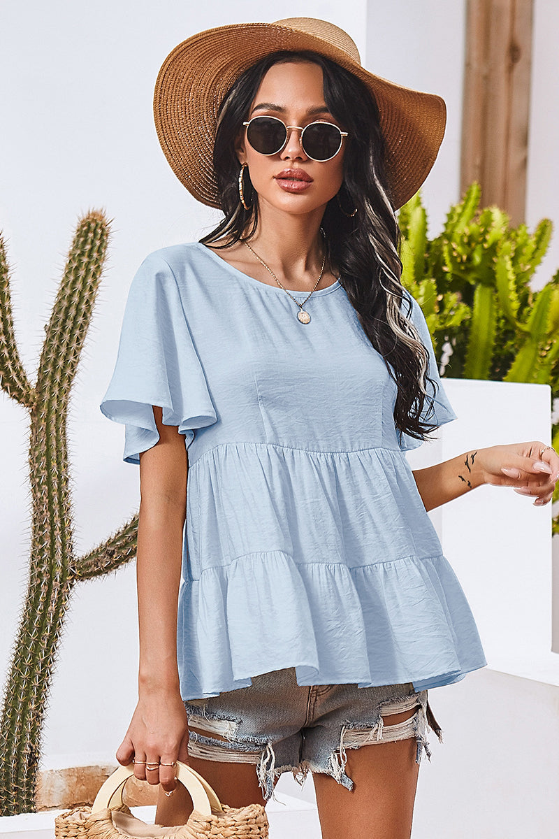 Shirring Babydoll Top