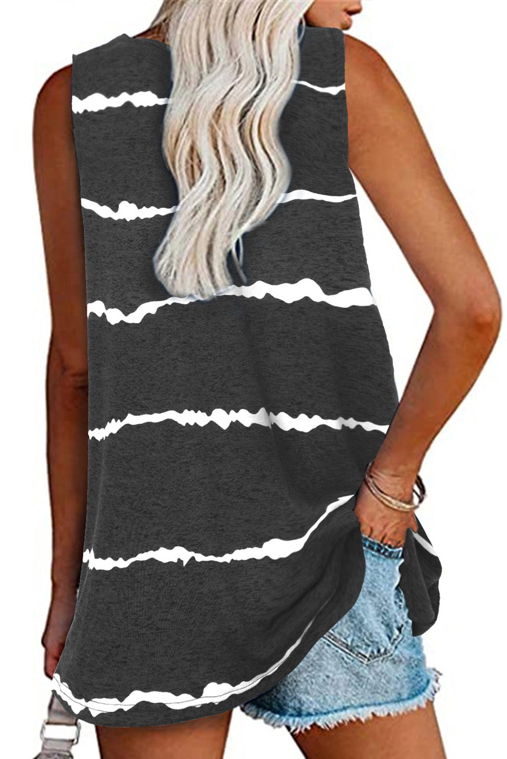 Tie-Dye Stripes Tank Top