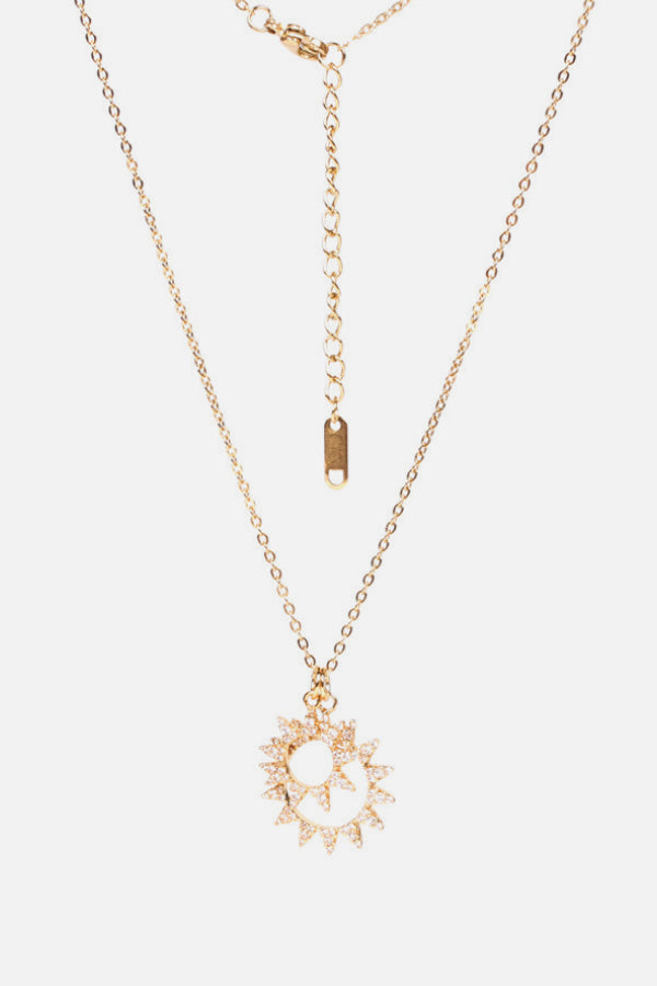 Double Sun Pendant Necklace