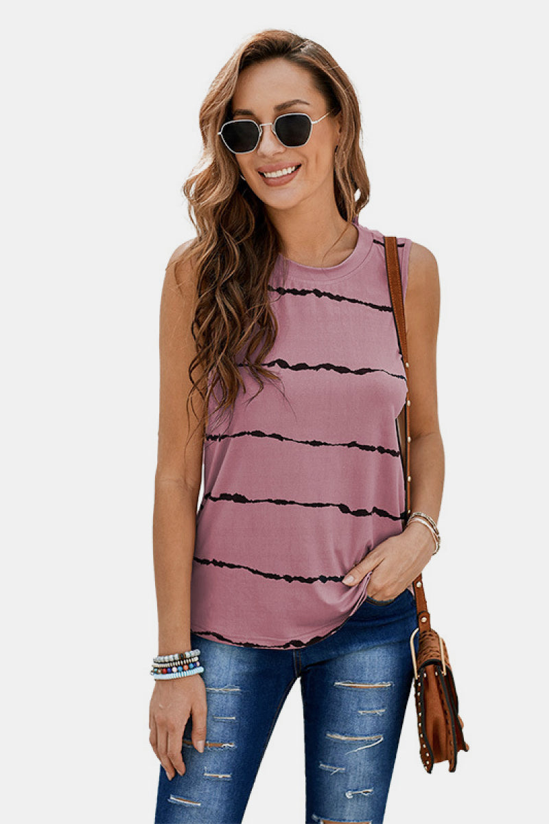 Striped Color Block Tank Top