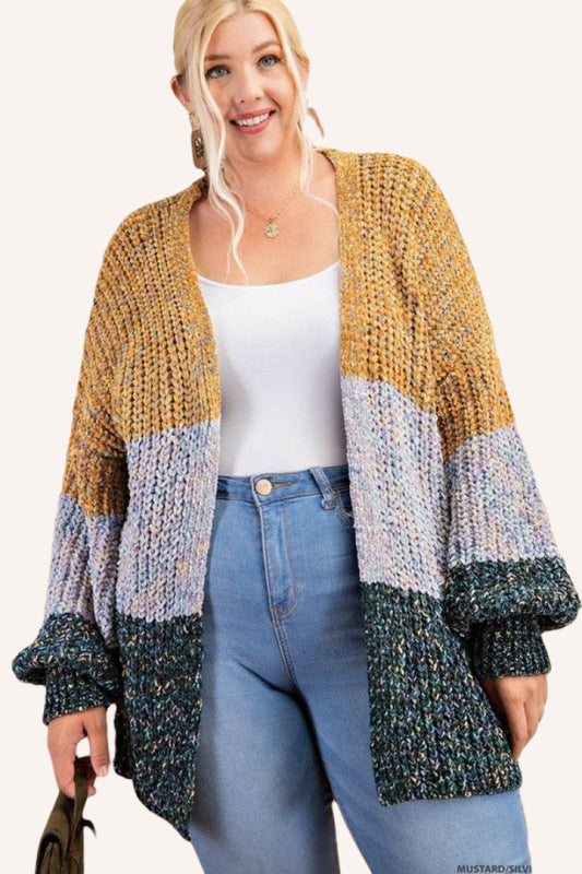 Cozy Color Block Cardigan