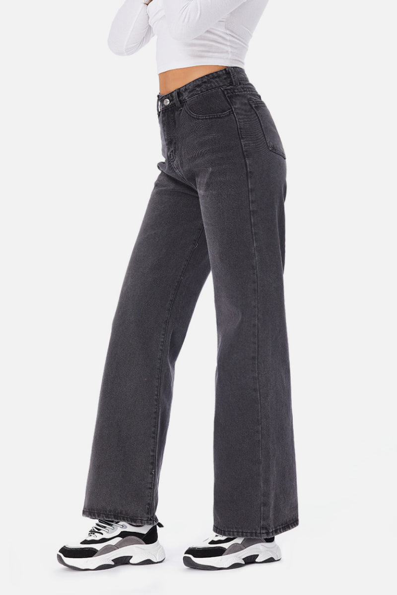 Wide Leg Black Jeans