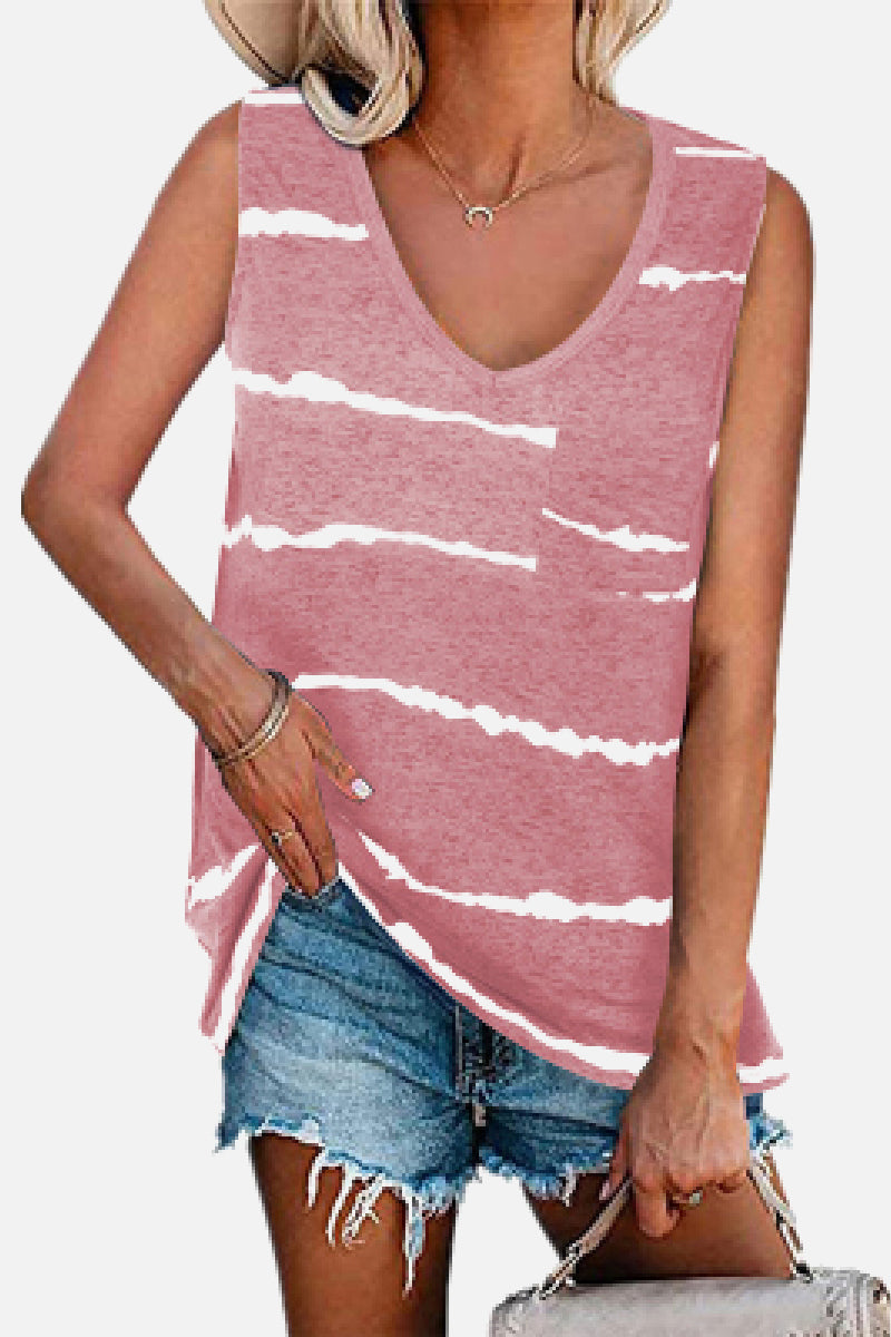 Tie-Dye Stripes Tank Top