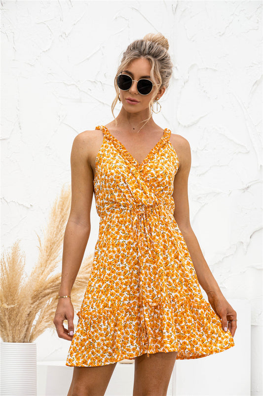 Floral V Neck Hammock Dress