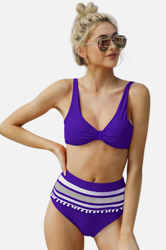 Pom Pom High Waist Bikini