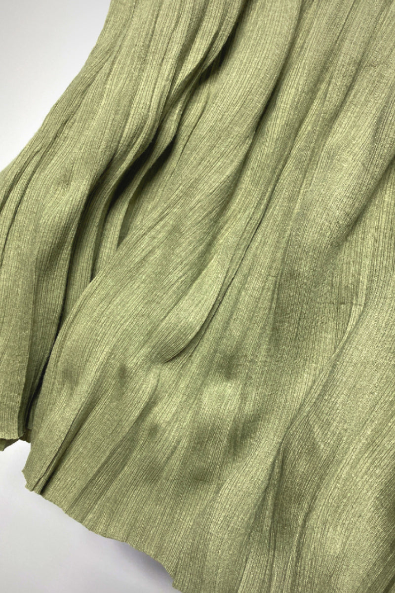 Pleated Below-the-Knees Length Skirt