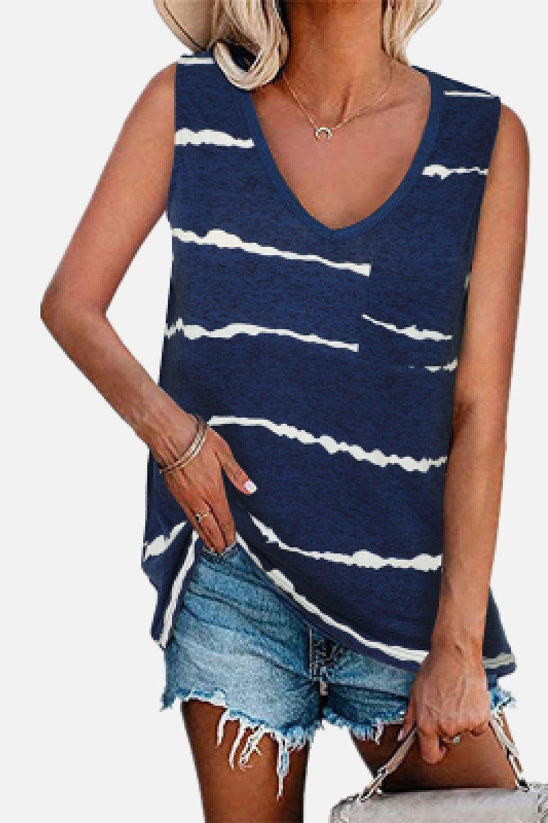 Tie-Dye Stripes Tank Top