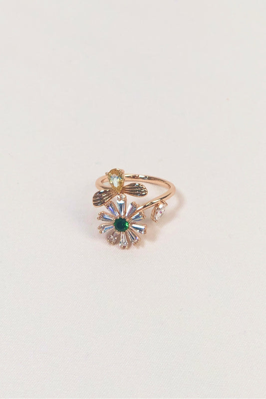 Floral Rotating Ring